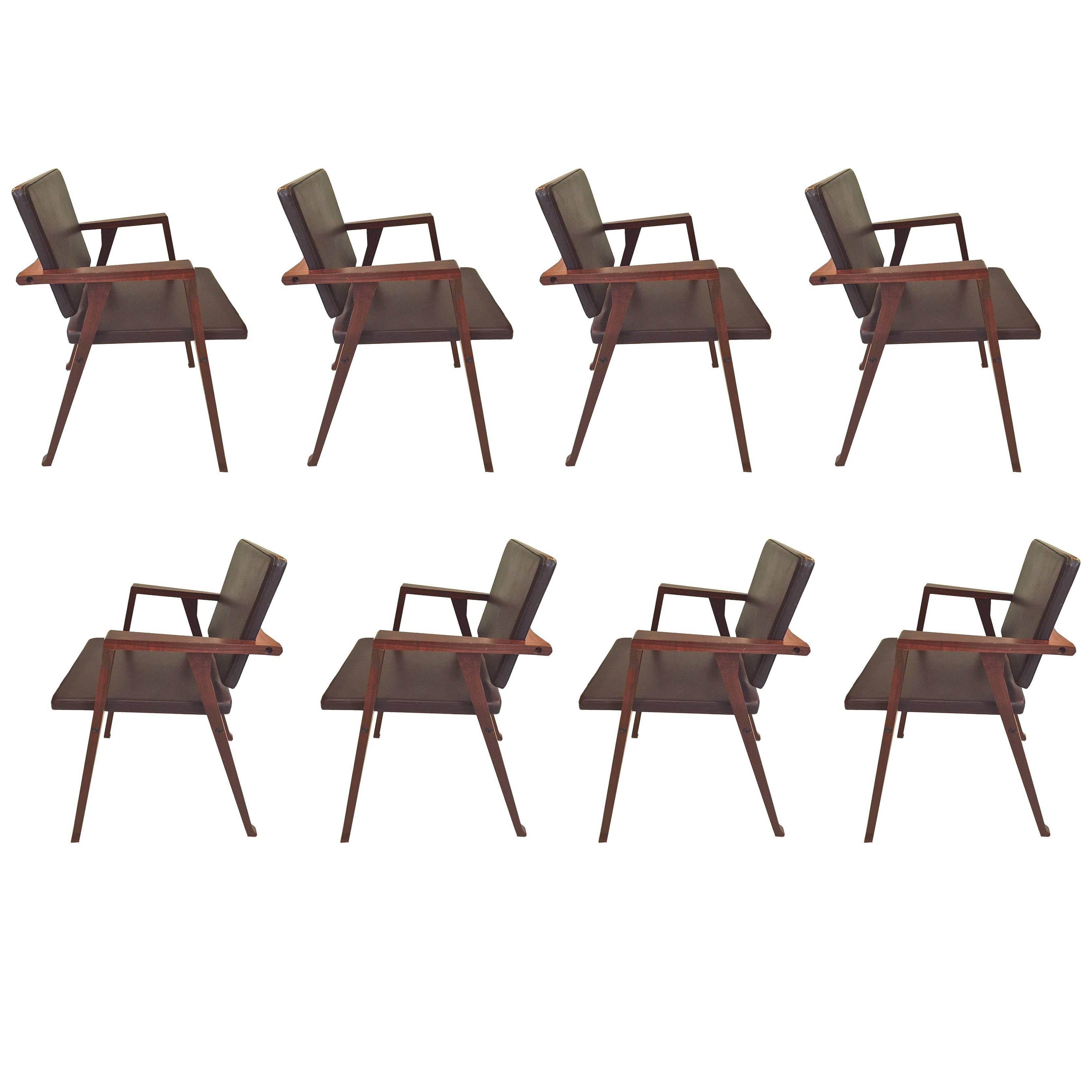 Eight Chairs Model Luisa, Design Franco Albini, 1950