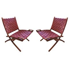 Pair of Folding Chairs, Design by Hans Wegner, 1950
