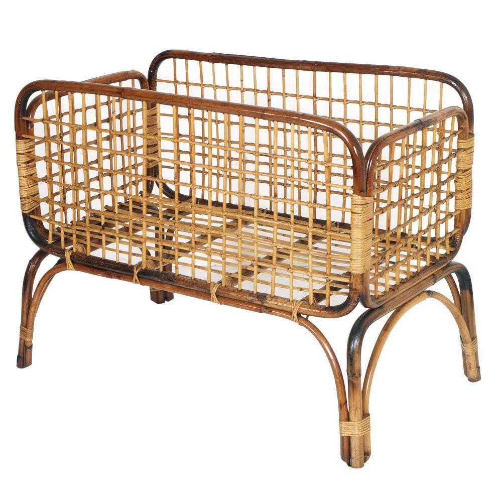 Mid-Century Modern Cradle in Bamboo and Rattam, Ico Parisi Style Period,  1950s For Sale at 1stDibs | bamboo thottil, bamboo cradle, bamboo thottil  price