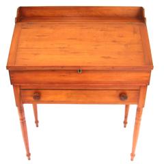 Early 19th Century Sheraton Country Slant Lid Desk