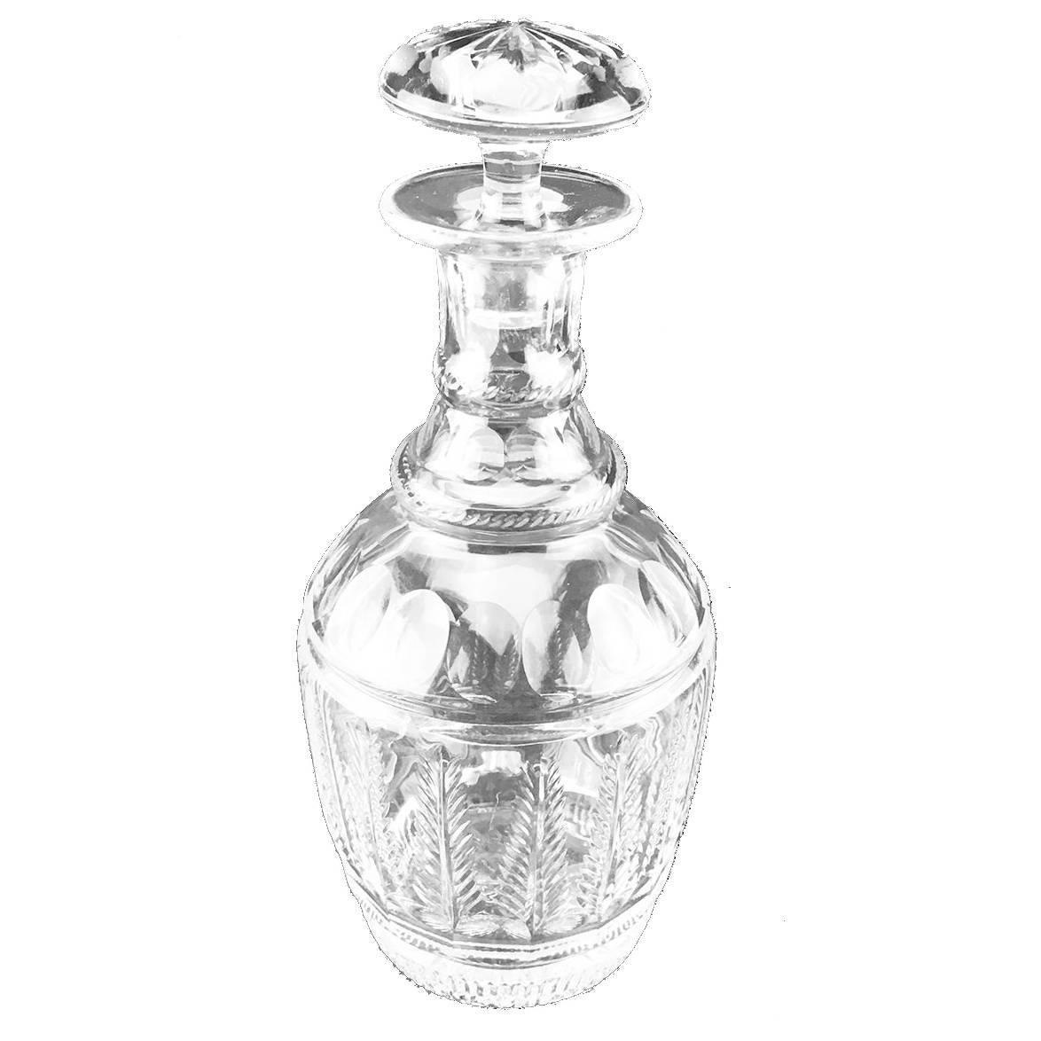 Molded Pattern Glass Decanter, 20th Century For Sale