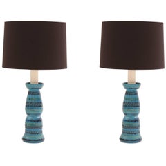 Pair of Aldo Londi Bitossi Rimini Ceramic Lamps