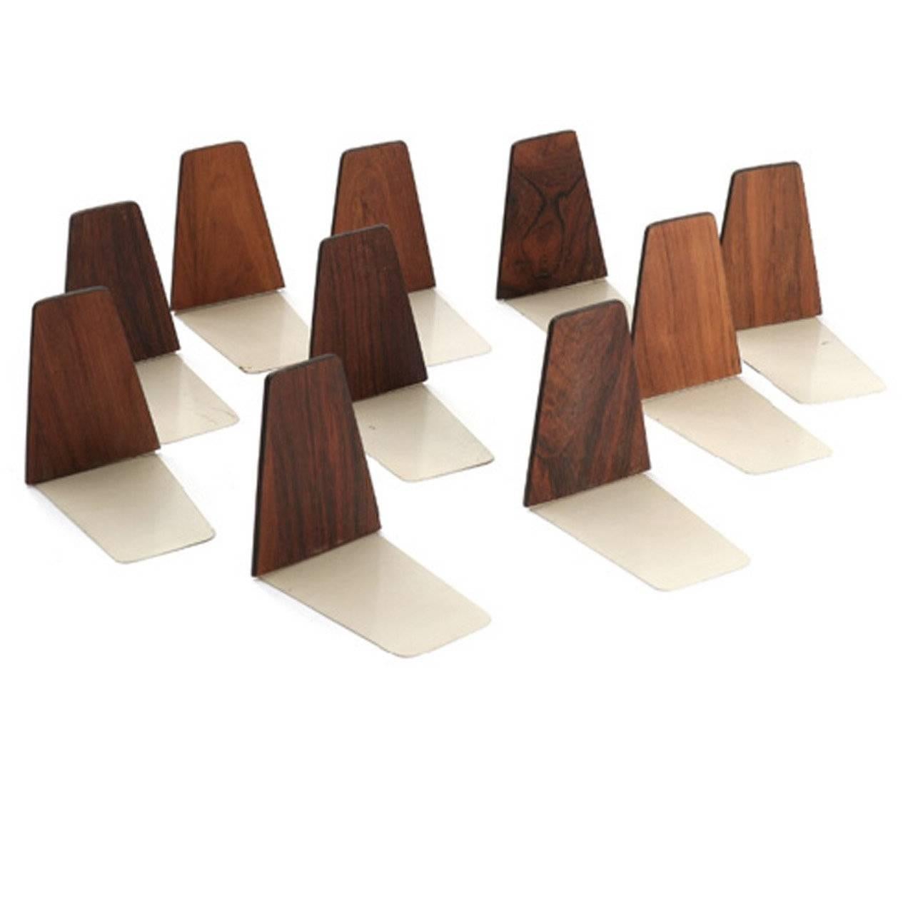 Set of Ten Rosewood Book Support For Sale