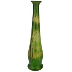 Art Nouveau Long-Necked Legras Vase