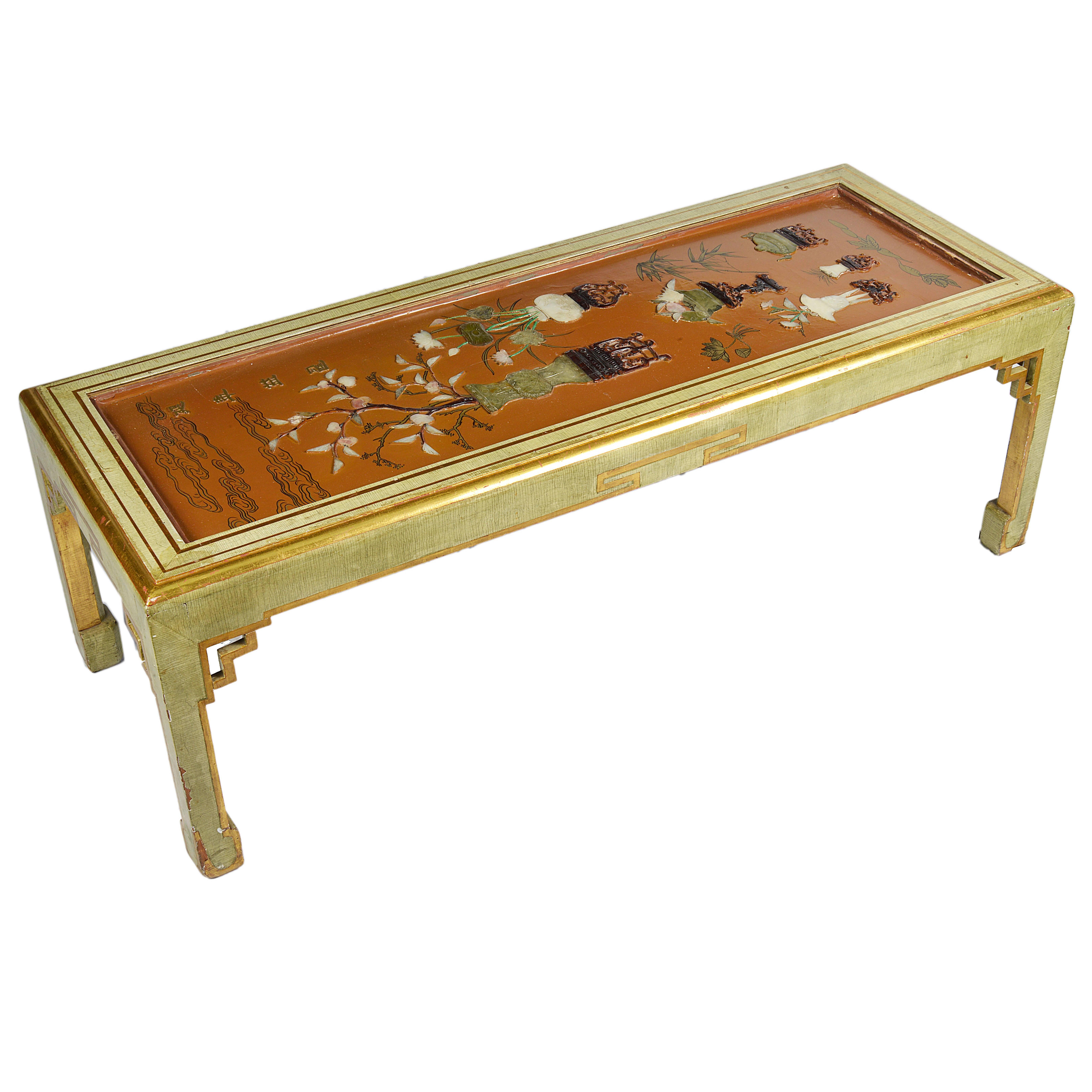 Antique Chinese Lacquer Panel, Coffee Table