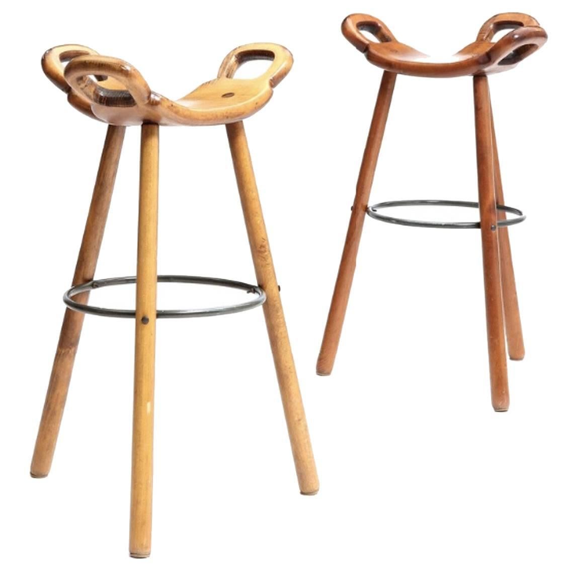 Pair of Marbella Bar Stools For Sale