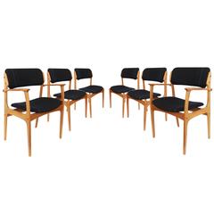 Six Erik Buch Mid-Century Teak Dining Chairs, Denmark, 1960s 6