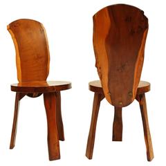 Pair of 1950s Yew Wood British Reynolds of Ludlow Chairs like Nakashima 2
