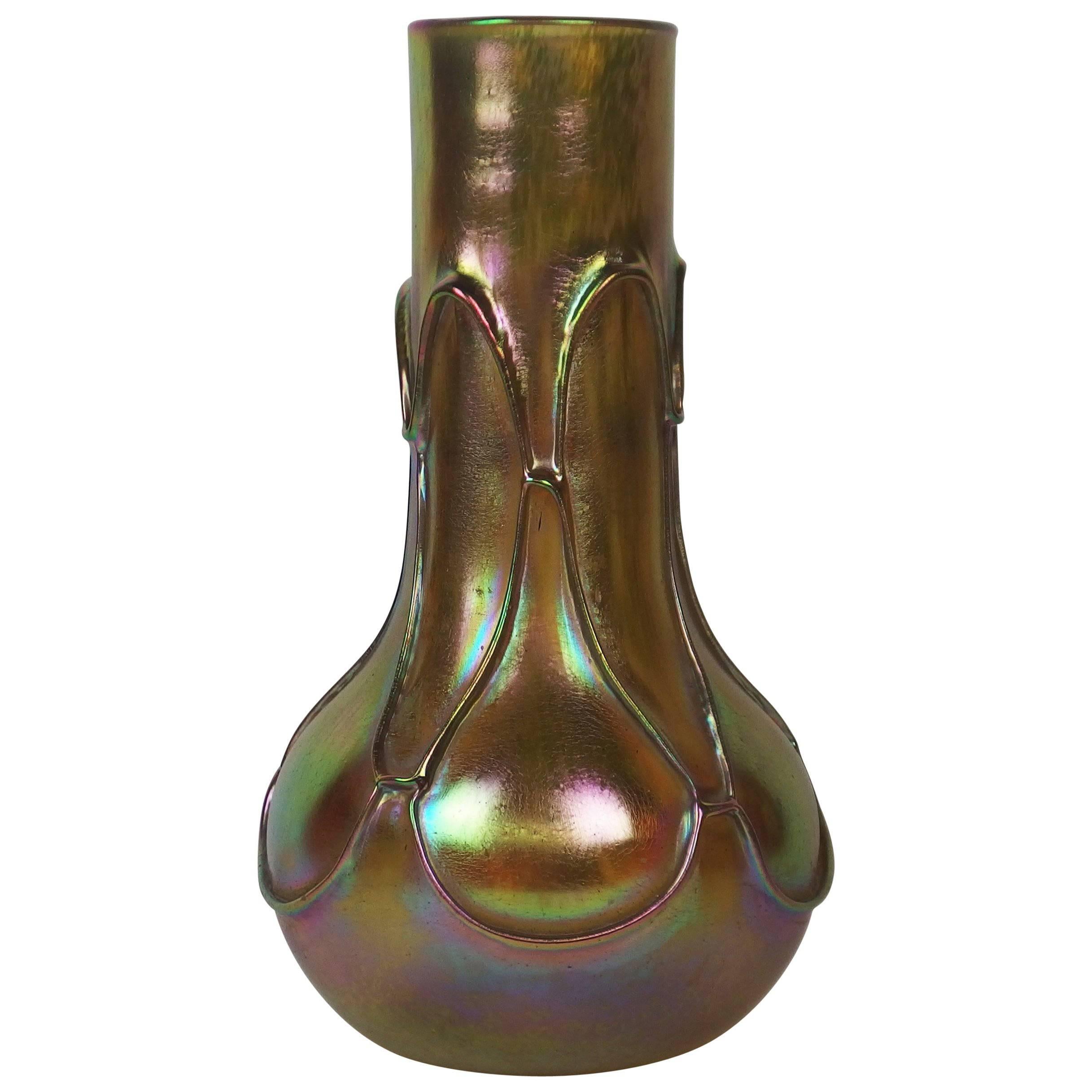 Iridescent Glass Vase by Loetz