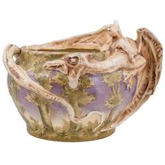 Riessner, Stellmacher & Kessel Amphora Turn-Teplitz Bowl Pterodactyl 1899-1900