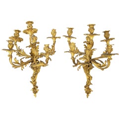 Pair of 19th Century Rococo Wall Lights