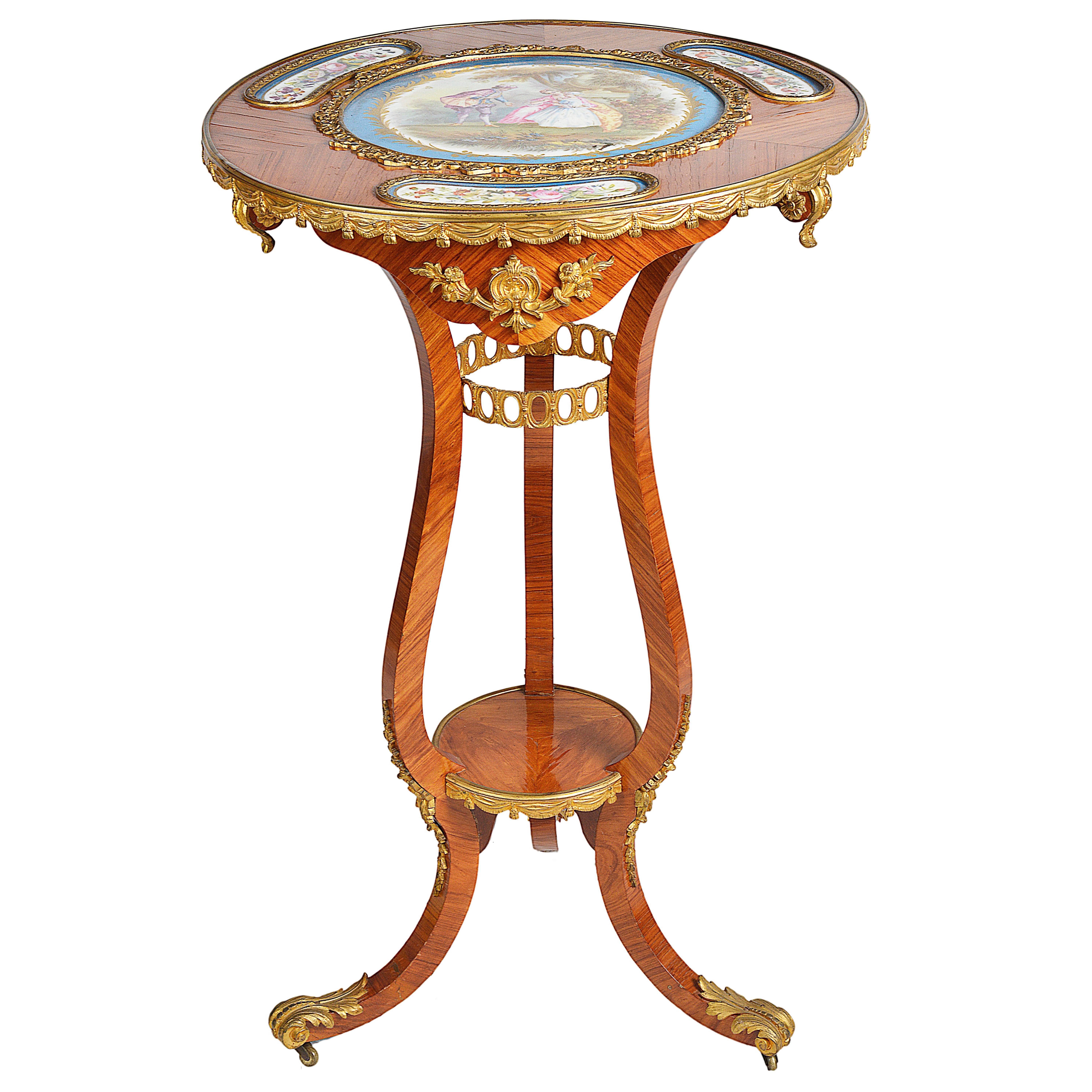 Sevres Mounted Louis XVI Style Table