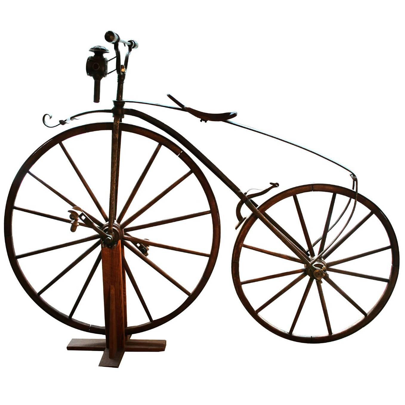 Velocipede Antique Bicycle French, 1867