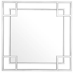 Slim Square Mirror in Polished Stainless Steel or Gold Finish 1