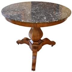 19th Century French Centre Pedestal Table with Marble Top 5