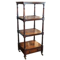 19th Century English Rosewood Etagere with Single Bottom Drawer 8