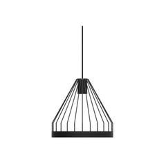UL Contemporary Concealed LED Black Steel Hanging Pendant Light, Shape "A"