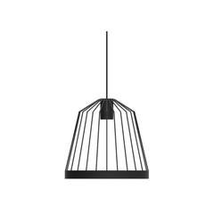 UL Contemporary Concealed LED Black Steel Hanging Pendant Light, Shape "B"