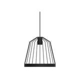 Lampe à suspension contemporaine LED dissimulée en acier noir UL, forme ""B"
