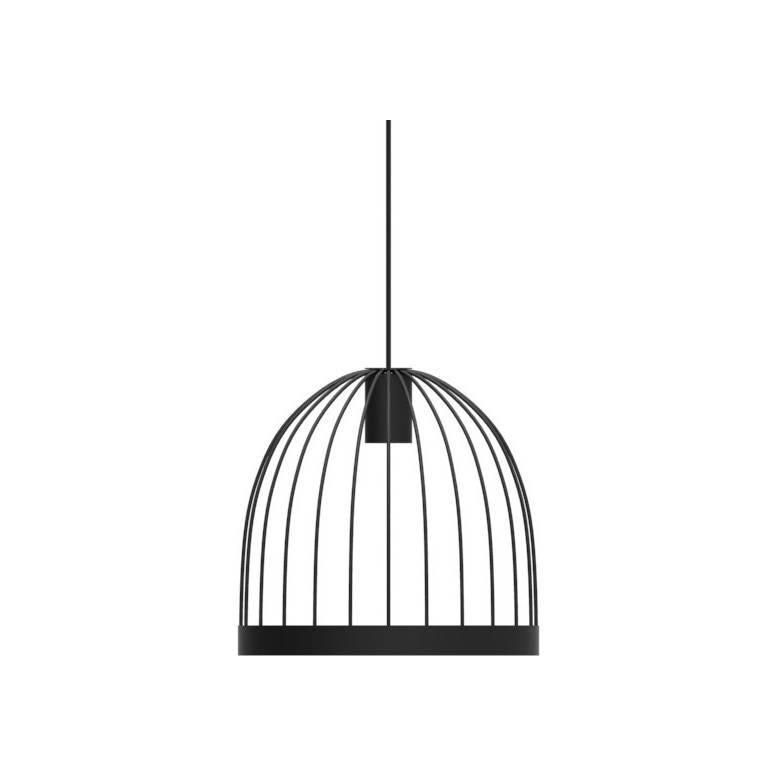 UL Contemporary Concealed LED Black Steel Hanging Pendant Light, Shape "C" For Sale