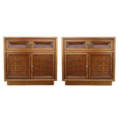 Walnut Nightstands by American of Martinsville, Pair 9