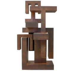 Geometric Abstract Steel Sculpture