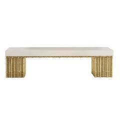 Italian Bench with Bamboo Faux Vegetable Shape