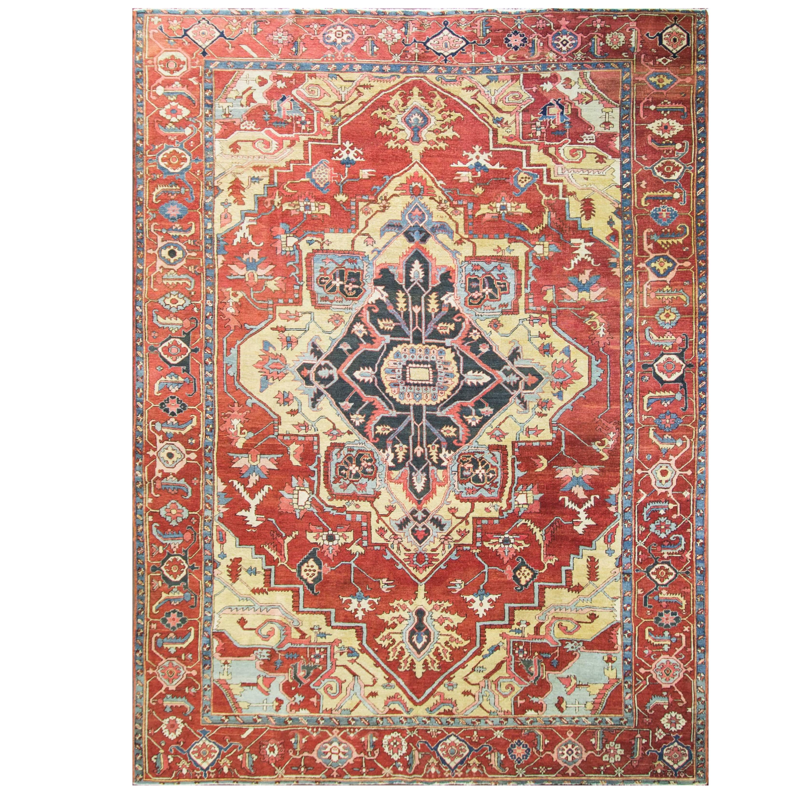 Most Wonderful Antique Serapi Carpet