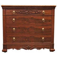 Antique Rosewood Marble Top Chest