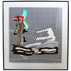 Contemporary Signed Numbered Litho Roy Lichtenstein Brushstroke, 1989, Pop Art