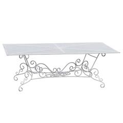 French Wrought Iron Rectangular Garden Table, circa 1920 10
