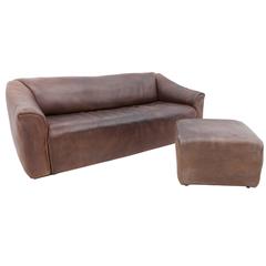 De Sede DS 47 Leather Sofa with Ottoman
