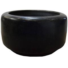 Mid-Century Modern Black Glazed Tire Planter by David Cressey/John Follis