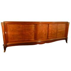 Jules Leleu "in the Style of" Large Art Deco walnut and Bronze Sideboard