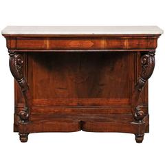 Italian 19th Century Walnut Console with Marble Top 8