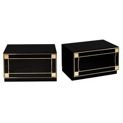 French Lacquered Side Tables by Pierre Cardin