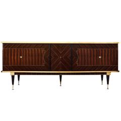 Mid-Century Modern French Macassar Buffet