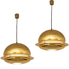'Nictea' Pendant in Brass by Tobia Scarpa for Flos, Italy, 1960s