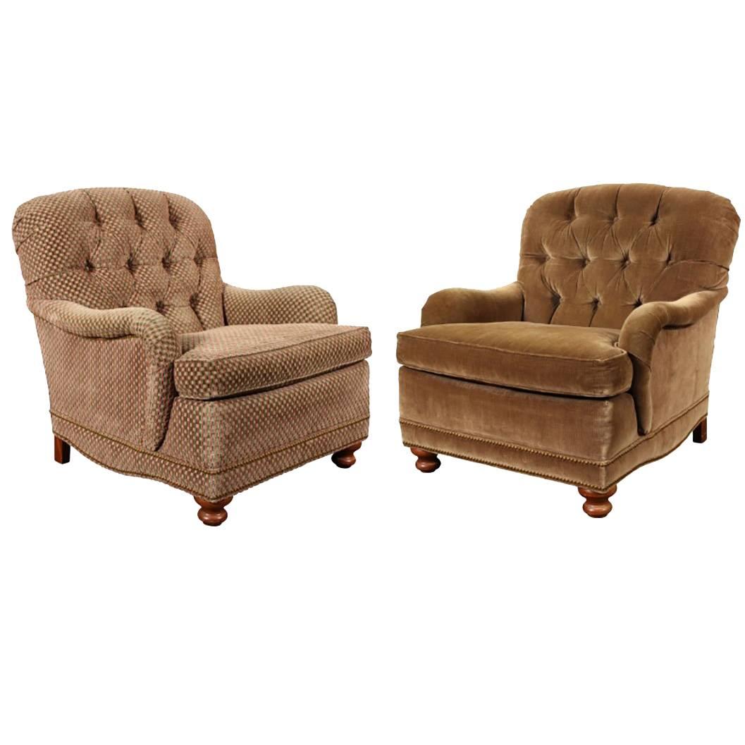 Pair of Beachley Club Chairs in Compatible Upholstery
