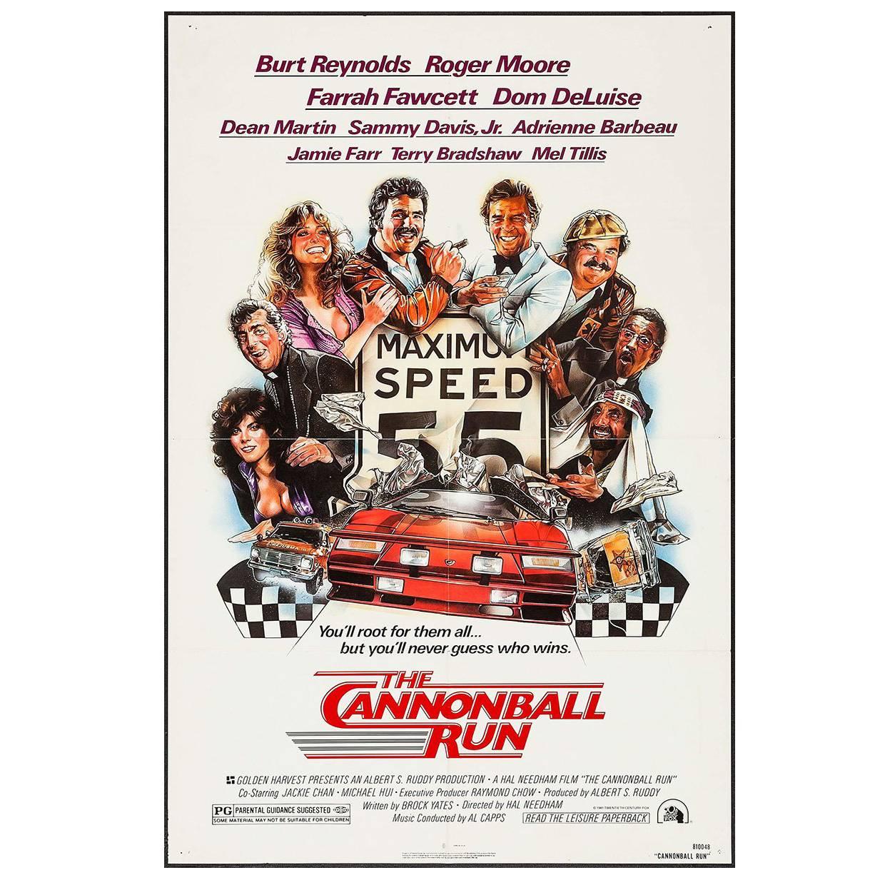 "The Cannonball Run" Film Poster, 1981 For Sale