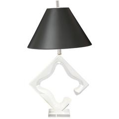 Lucite sculptural table lamp 12