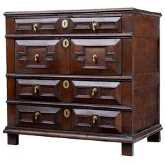 Late 17th Century Geometric Oak Chest of Drawers