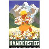 Colorful Swiss 1930s Travel Poster by Peter Franz Moos