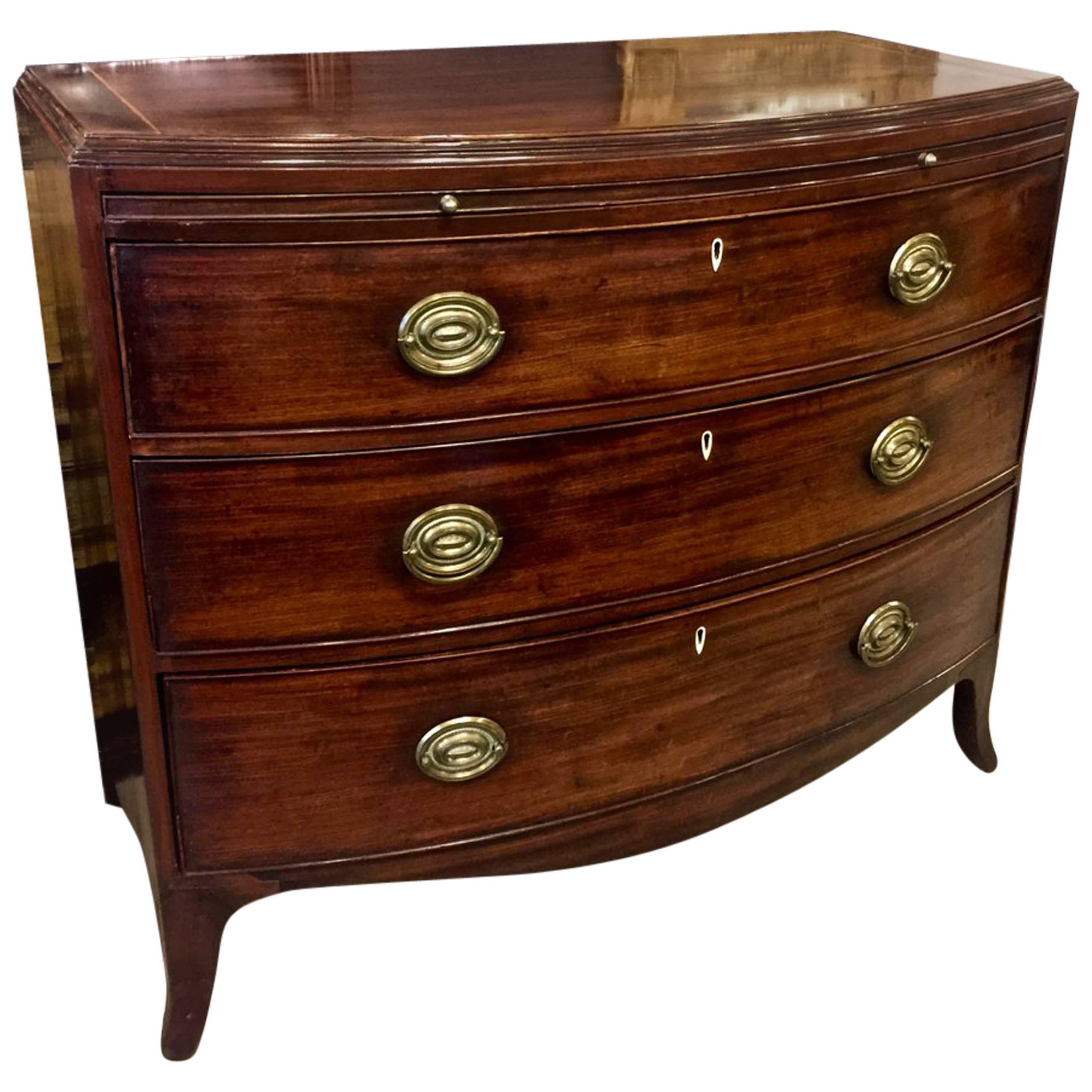 George III Bow Front Chest of Drawers, c. 1780-90