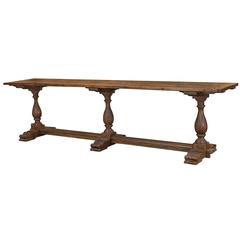 Antique 19th Century Italian Trestle Table