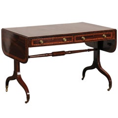 19th Century English Regency Style Inlaid Sofa Table
