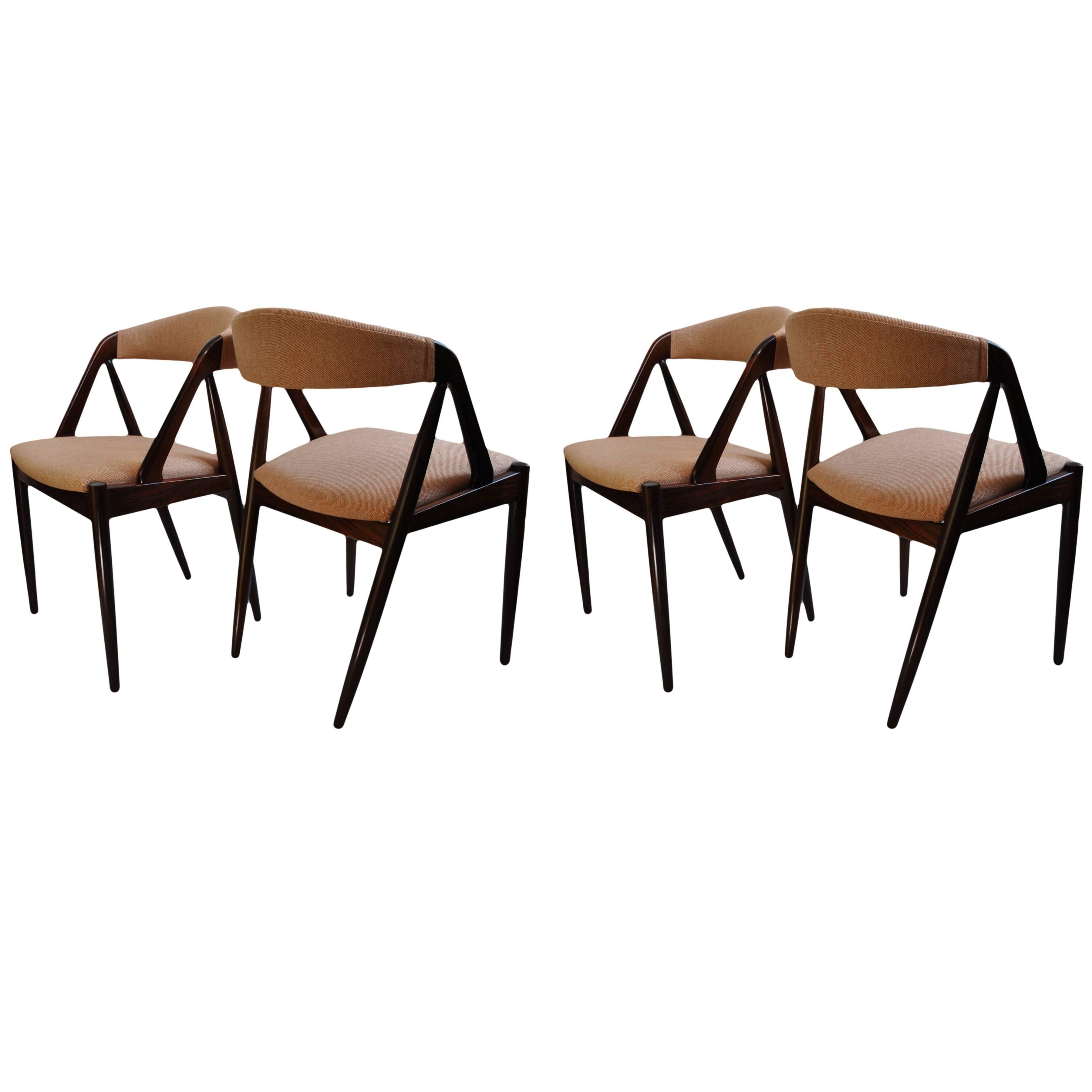 Kai Kristiansen Dining Chairs, Refurbished and reupholstered.