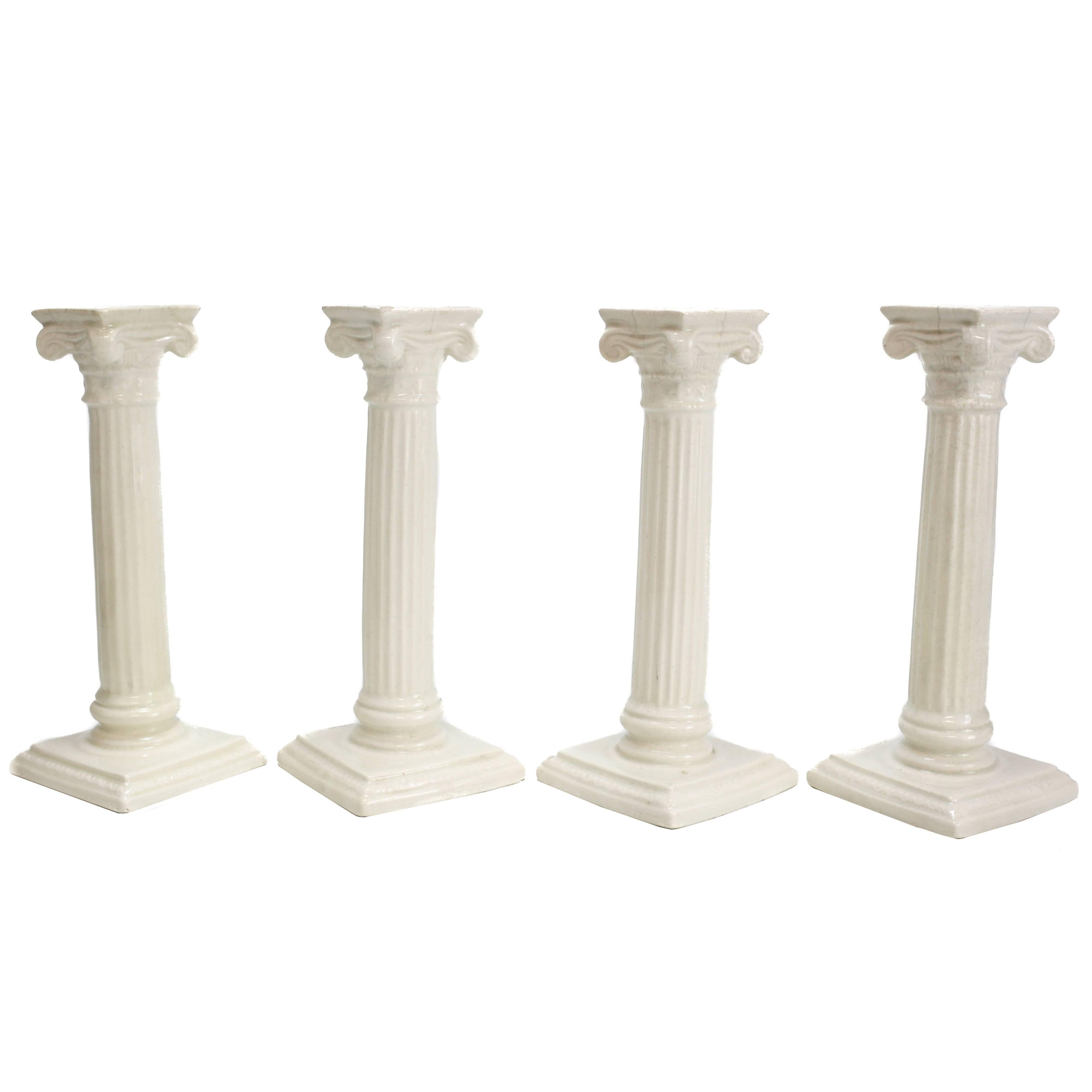 Four 19th Century Candlesticks by Spode from President Franklin D. Roosevelt For Sale