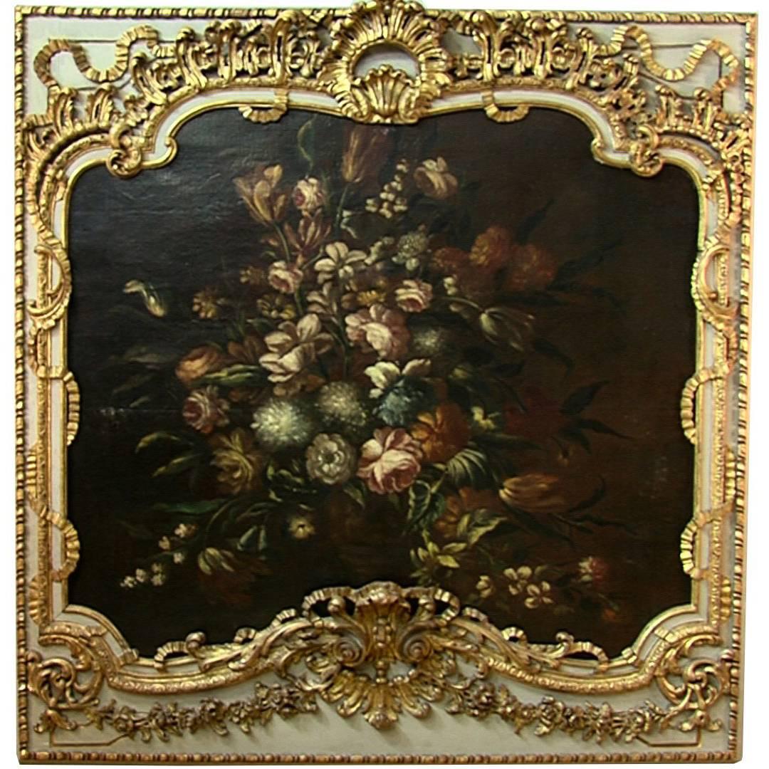 Floral Still Life Painting, France, 18th Century For Sale