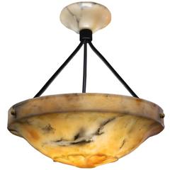 "Golden" Alabaster Light Fixture 8